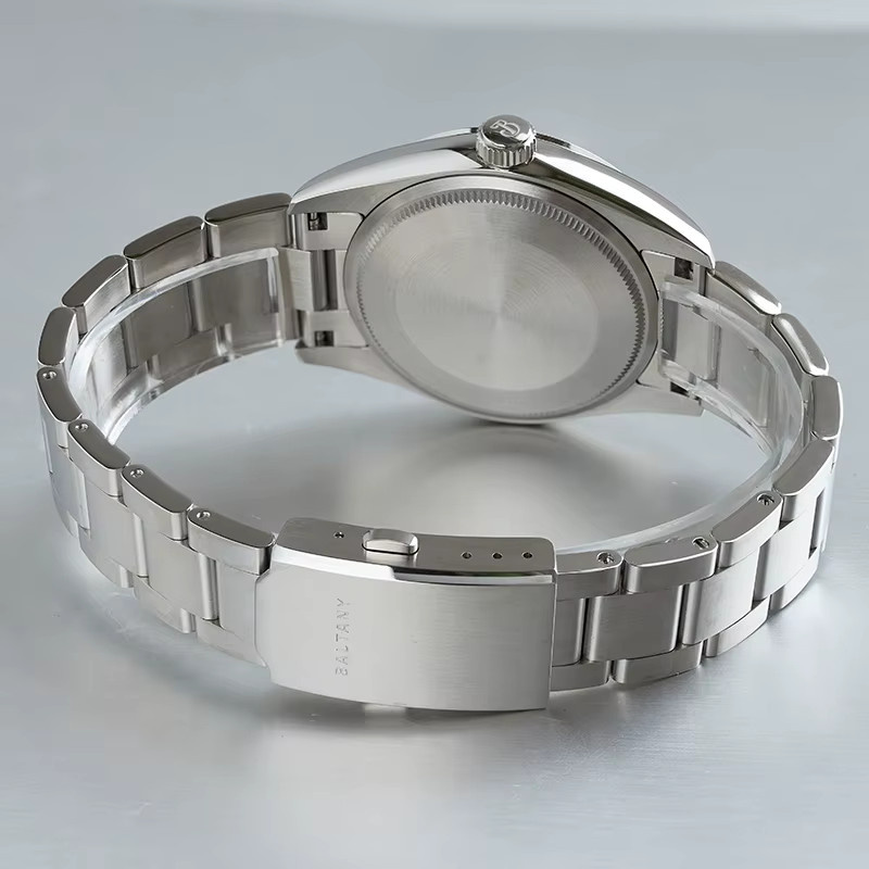 Baltany Armbanduhr, Handaufzug, Edelstahl, 39 mm, Herren, Schwarz - Bild 3