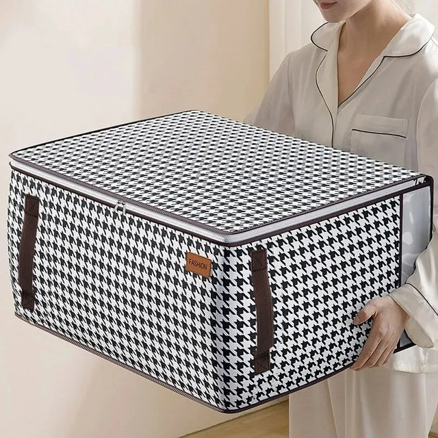 Verdickte Vlies-Aufbewahrungstasche für Kleidung und Quilts mit hoher Kapazität, B/T/H: 55 x 40 x 25 cm - Bild 1