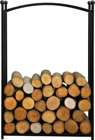 Kaminholzregal Berry von Intergard zur Holzlagerung aus Stahl, schwarz, B/T/H: 90 x 25 x 60 cm