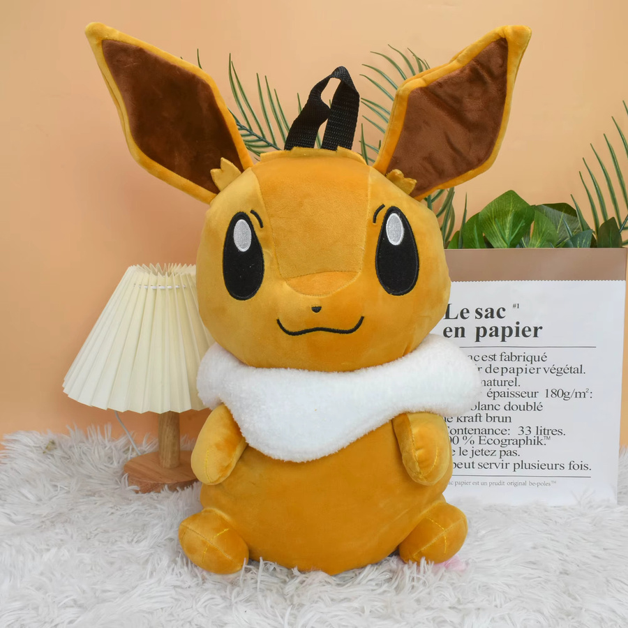 DUODUOBAO Pokémon Plüsch-Rucksack, Mimikyu Glurak Evoli Mew Snorlax, Cartoon-Tasche - Bild 2