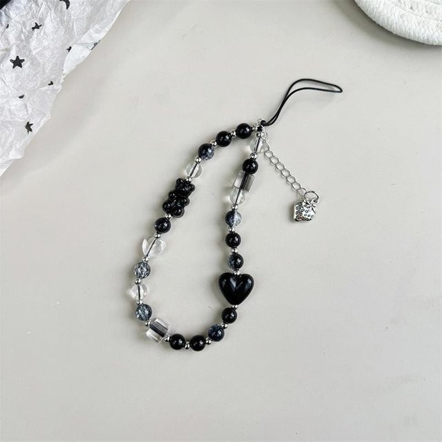 Handy-Lanyard Candy Telefon-Gurt in Schwarz als Schmuck-Anhänger und Schlüsselanhänger für dein Smartphone - Bild 1