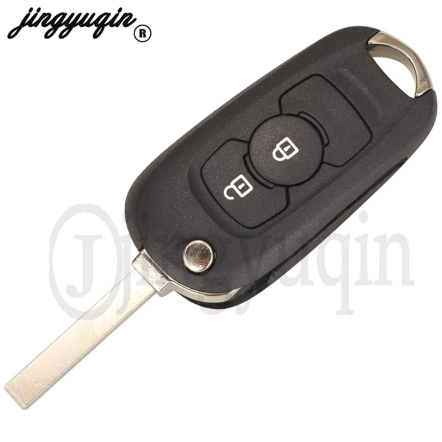 Jingyuqin Ersatzgehäuse für Autoschlüssel als Flip Remote Shell in Schwarz für Opel Vauxhall Astra K und Buick Excelle GT Verano - Bild 2