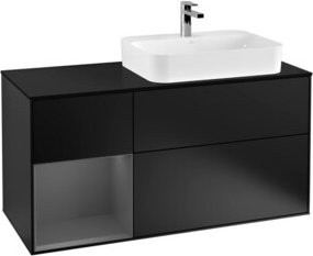 V&B Waschtischunterschrank Finion in Blau lackiert, Breite: 120 cm, Tiefe: 50,1 cm, Höhe: 50,1 cm - Bild 1