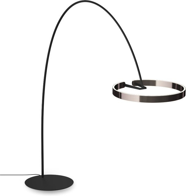 Occhio Mito largo LED-Bogenleuchte in Schwarz matt mit Phantom Kopf und dimmbarer x-tra warm LED (2200K - 3500K) - Bild 1