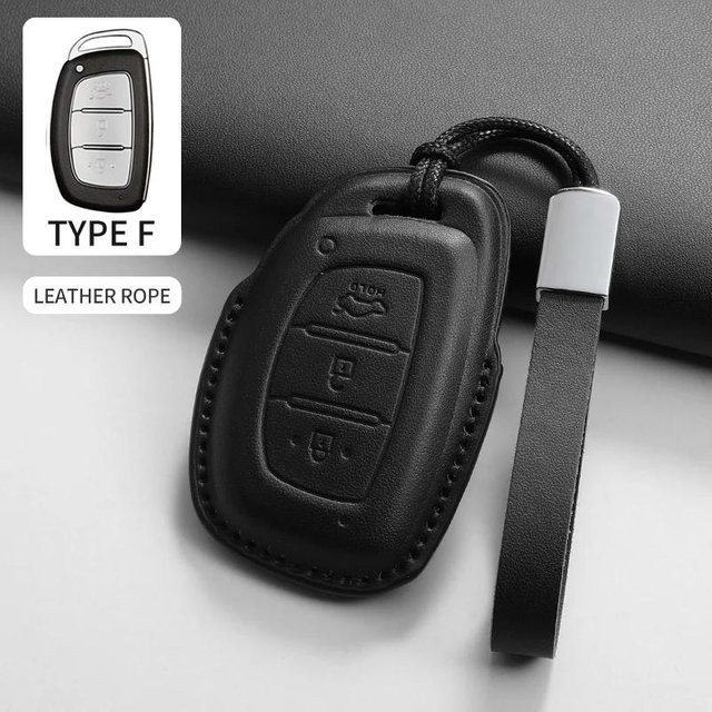 Autoschlüsselhülle Abdeckung in Schwarz für Hyundai I30, Ix35, Kona, Tucson, Solaris, Grand Santa, Hb20, I20 und Ix20 - Bild 1