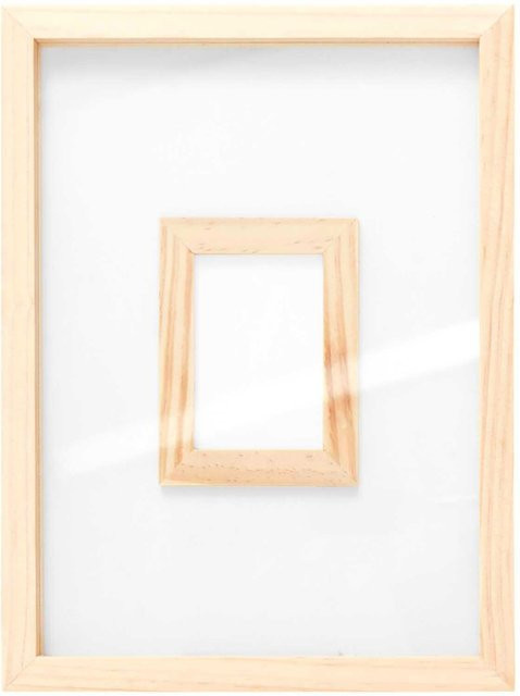 Rico Design Gästebuch Rahmen in Natur Beige aus Holz, Breite: 18 cm, Höhe: 24 cm - Bild 1
