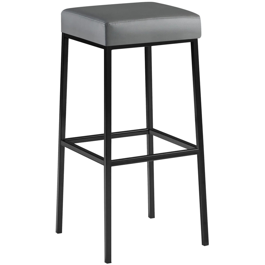 DELUKE Barhocker BIDAN Barstuhl aus Kunstleder in Grau B/T/H: 37 x 37 x 83 cm - Bild 2