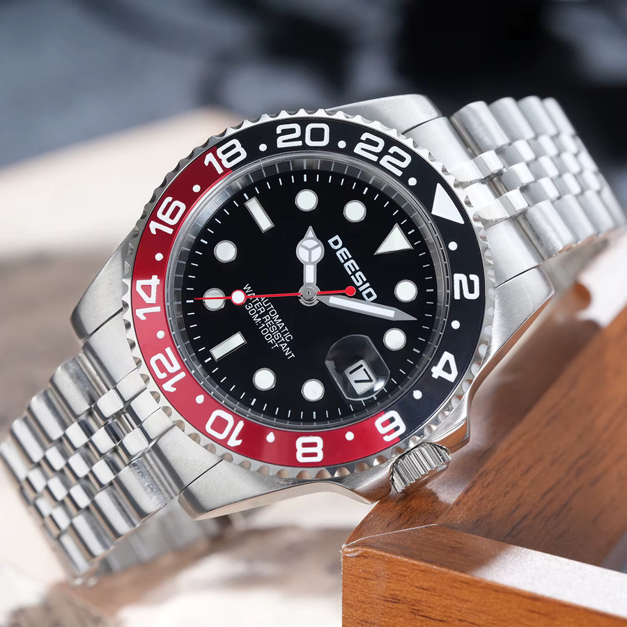 Deesio Armbanduhr, Automatik, Edelstahl, Schwarz, Herren - Bild 2