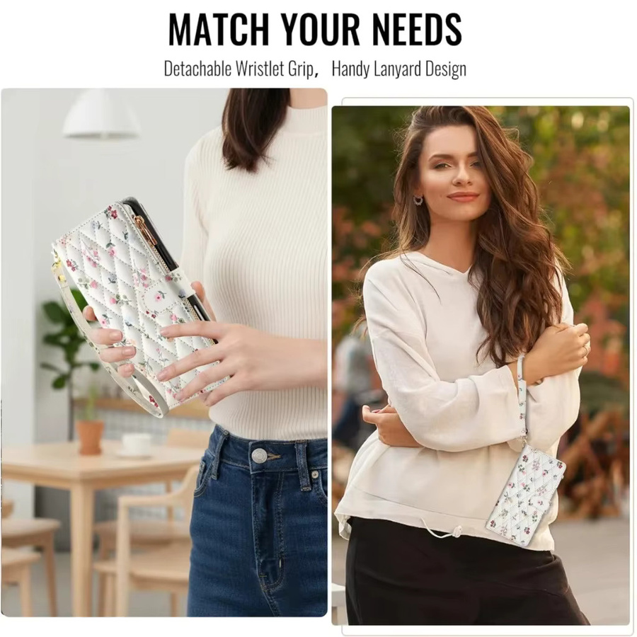 Crossbody-Handyhülle mit Reißverschluss-Kartenhalter und Handschlaufe für Samsung Galaxy S26 Ultra S25 S24 Plus S23 S22 A17 A07 A57 A37 - Bild 5