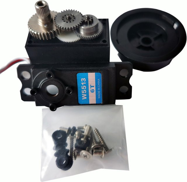 wishiot Metallgetriebe Segellier Servo, Schwarz - Bild 1