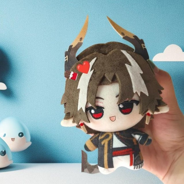 Arknights Skadi Texas Amiya Seestern, Plüschtier Schlüsselanhänger, 10cm, ab 3 Jahre - Bild 1