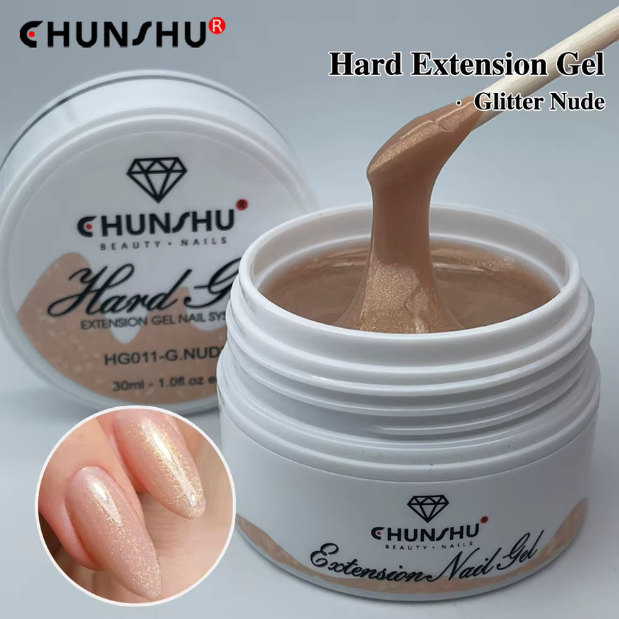 CHUNSHU Pink Sparkling Builder Extension Gel, 30 ml, Silber Glitzer - Bild 4