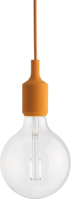 Muuto E27 LED Pendelleuchte in Orange und Transparent aus Glas und Silikon - Bild 1