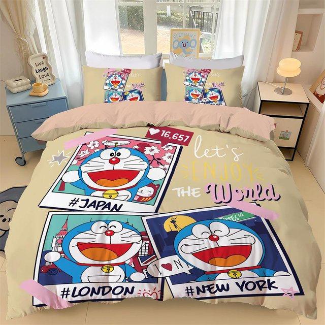 Lodestar Bettwäscheset Doraemon mit 3D-Druck für Kinder und Teenager, Multicolor, B/H: 100 x 135 cm - Bild 1