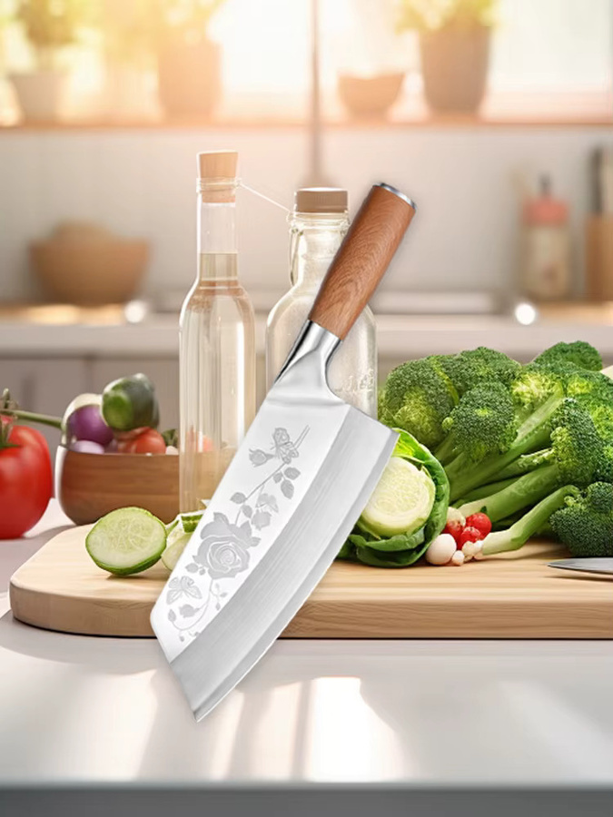 WXCOO Küchenmesser aus Edelstahl als Fleischbeil und Kochmesser in Silber - Bild 6