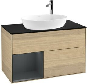 V&B Waschtischunterschrank Finion 100 mit Wandbeleuchtung, Breite: 100 cm, Höhe: 50,1 cm, Tiefe: 50,1 cm - Bild 1
