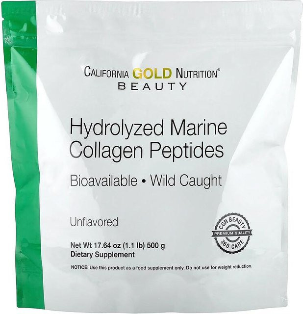 California Gold Nutrition Hydrolysierte marine Kollagenpeptide, 500 g, Unisex - Bild 1