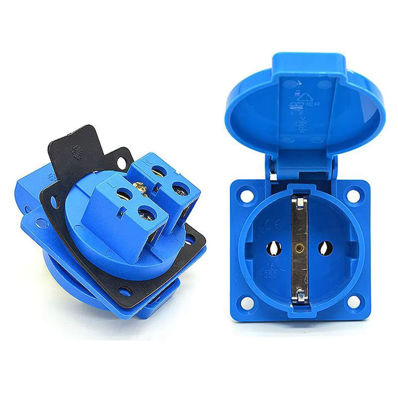 USBO Industrie-Stecker und Buchse IEC320-C13/C14 aus Kupfer in Schwarz mit gerader oder Ellbogenform, 10A 250V - Bild 3