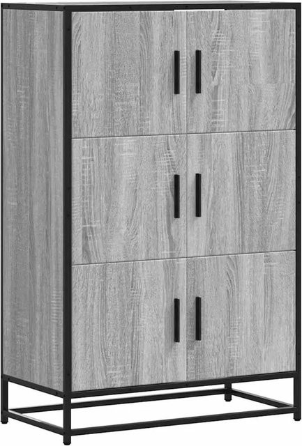 vidaXL Highboard in Grau Sonoma aus Holzwerkstoff und Metall, B/T/H: 68 x 35 x 106,5 cm - Bild 1