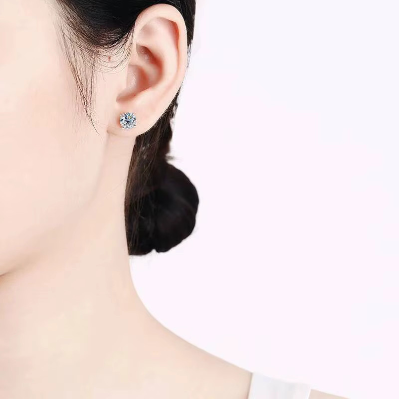 JoiasHome Ohrstecker, 925 Silber, Moissanit, Damen - Bild 3