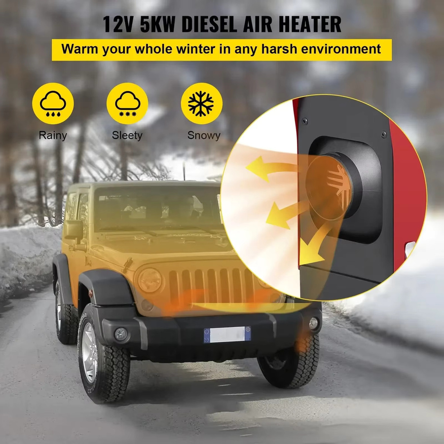 SIHAO Diesel-Luftheizung 5/8KW 12V Standheizung mit Fernbedienung und Einzelauslass in Blau - Bild 3