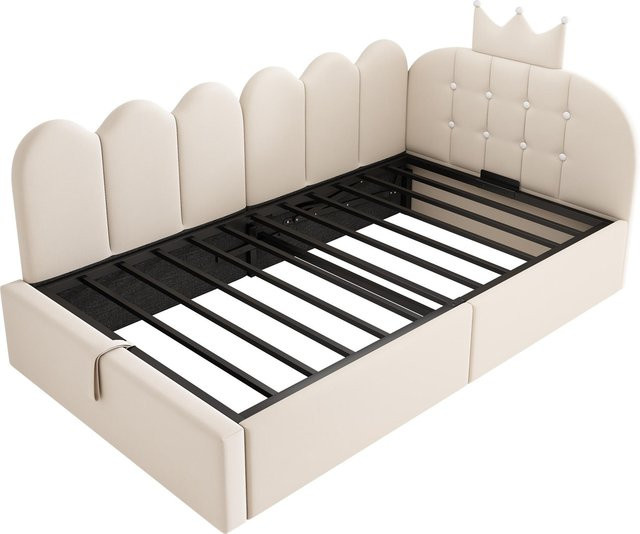 AB Store Polster-Tagesbett in Beige mit hydraulischem Stauraum und wendbarer L-Form, B/T/H: 199 x 96 x 96 cm - Bild 1