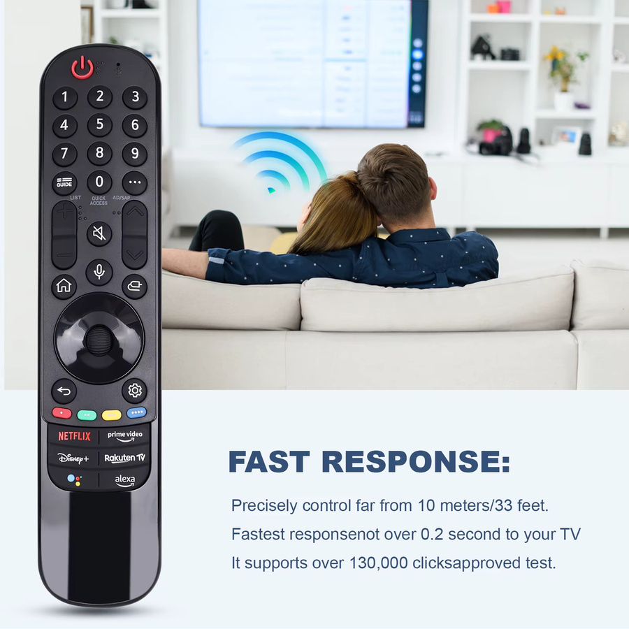 Universelle LG Magic Remote Control Fernbedienung für LED OLED LCD 4K 8K UHD Smart TV, Farbe: Schwarz - Bild 4