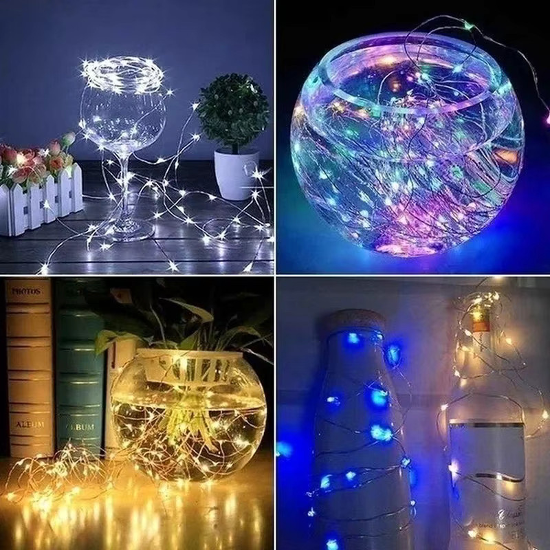 Lichterkette mit Batteriefach für Wohnzimmer, Schlafzimmer und Garten als dekorative Girlande für Weihnachten und Hochzeiten - Bild 4
