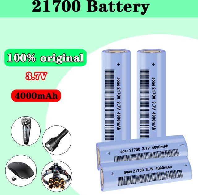 YPWP 21700 Lithium-Hochleistungsbatterie wiederaufladbar 3,7V 4000 mAh für Stirnlampen und Taschenlampen - Bild 1
