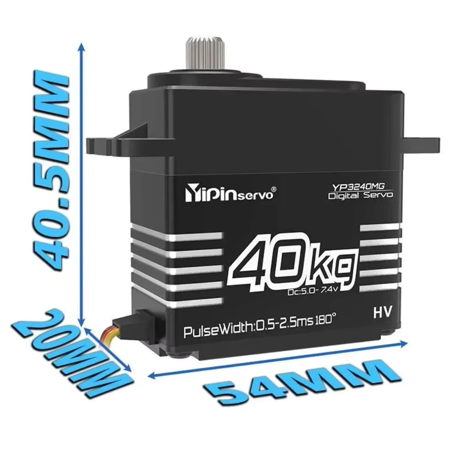 Stemedu Digitaler Metall-Servomotor, 40 kg, Schwarz - Bild 5