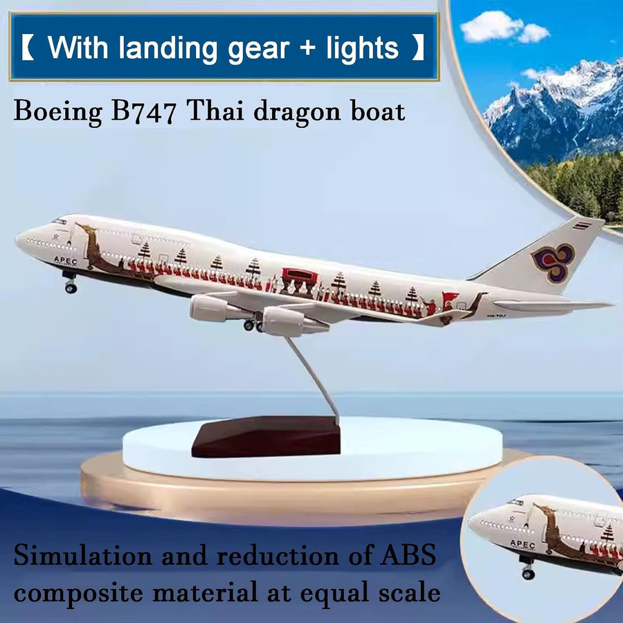 ZOCO Thai Airways Dragon Boat B747, Modellflugzeug, 1:150, Kunststoff - Bild 3