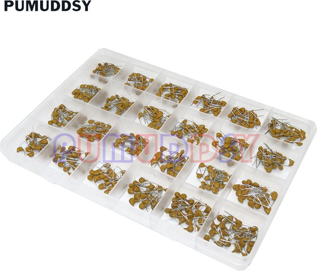 PUMUDDSY Keramikkondensator Set mit 480 Stück, 24 Werte von 10 pF bis 10 uF, sortiertes Monolithisches Kondensator-Sortiment - Bild 1