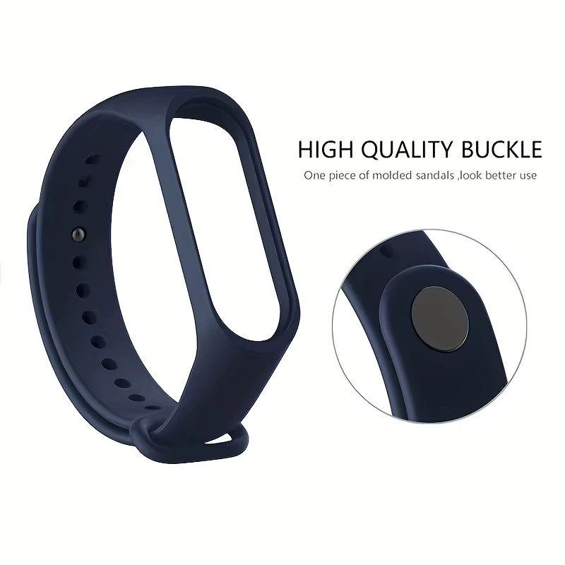 NEY Uhrenarmband Silikon, Schwarz, Unisex, Xiaomi Mi Band 7 6 5 4 3 - Bild 3