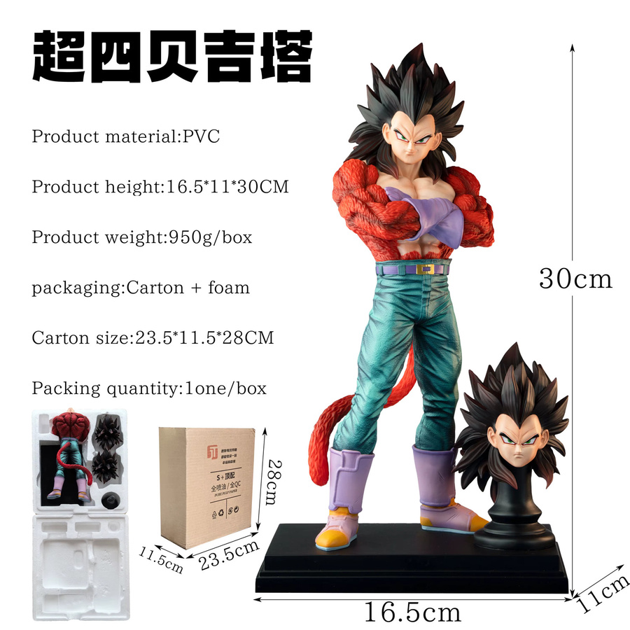 Bandai Dragon Ball Super Saiyan 4 Vegeta Statue, Anime-Figur, 30cm - Bild 3