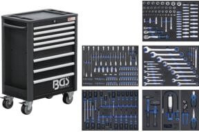 BGS Technic Werkstattwagen Profi Standard mit 8 Schubladen und 234 Werkzeugen in Schwarz und Bunt - Bild 1