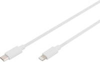 Digitus USB-C auf Lightning Ladekabel und Datenkabel, MFi zertifiziert, Weiß, 60 cm - Bild 1