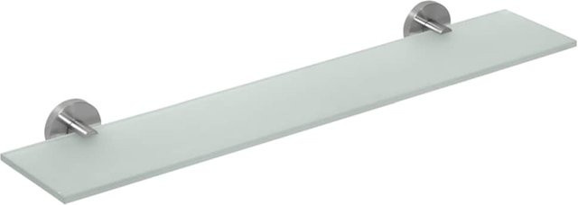 Brillantbad BEO Glasablage aus Glas und Edelstahl matt in Silber und Transparent, Wandmontage, B/H/T: 60 x 13 x 55 cm - Bild 1