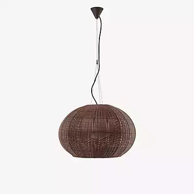 Bover Garota LED Pendelleuchte aus Rattan in Braun und Schwarz im Boho-Design - Bild 1