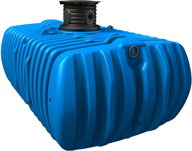 4rain Flachtank Flat XL-Paket Garten-Comfort Regentonnen-Set 7.000 l in Schwarz mit Edelstahl-Tauchdruckpumpe, Filterkorb, Wassersteckdose und 10 m Druckschlauch - Bild 1