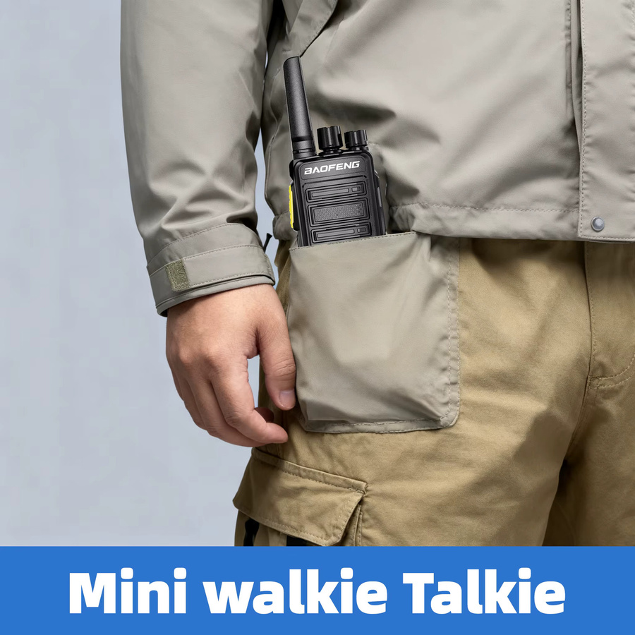 Baofeng Walkie-Talkie Zubehör Set BD-V12B mit Geräuschunterdrückung und USB-C Ladegerät, Schwarz, 2/4 Stück - Bild 6