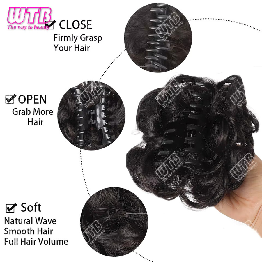 WTB Synthetischer Chignon, Clip-in-Haarteil, Damen - Bild 5
