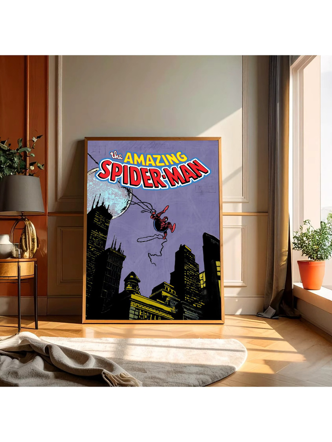 KAYOU Spider-Man Comic-Buch-Poster Retro Marvel Wandkunstdruck Illustration Mehrfarbig - Bild 7