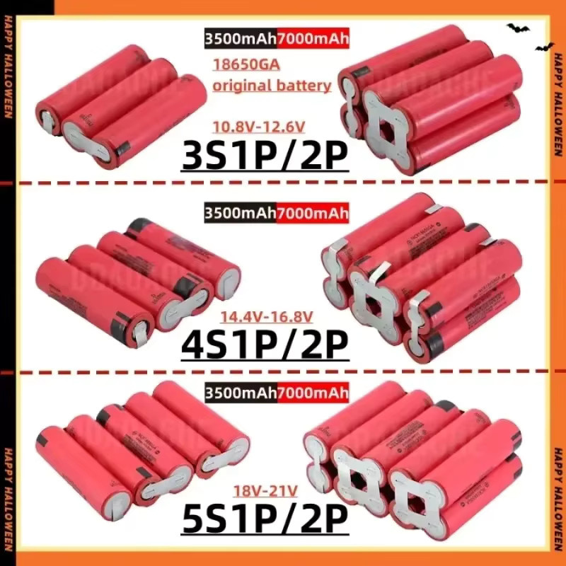 Anpassbarer NCR18650GA Akku für Schraubendreher und Schweißgeräte, 3500-7000 mAh, 12 V bis 21 V (2S bis 5S) - Bild 2
