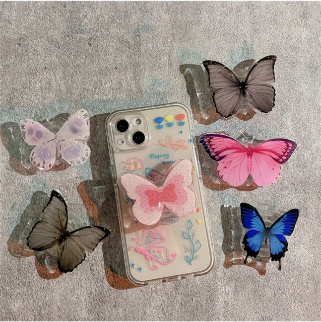 Schmetterlings Handyhalterung in Lila für dein Smartphone - Bild 1