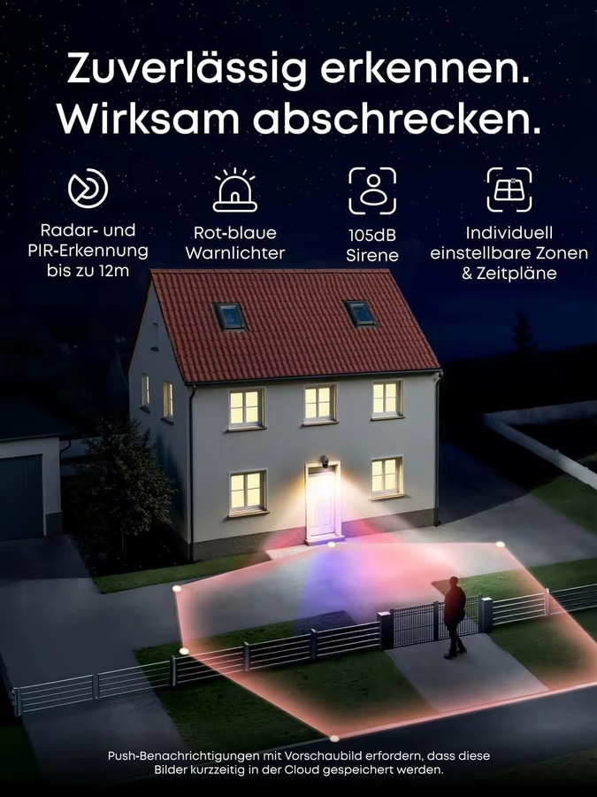 Anker eufy Security eufyCam S4 kabellose Solar-Outdoor-Überwachungskamera mit 3-Linsen Bullet-PTZ-Funktion, 4K UHD, 360° Multi-Kamera-Auto-Tracking, 8x Hybridzoom und Farbnachtsicht in Weiß, kompatibel mit HomeBase S380 - Bild 7