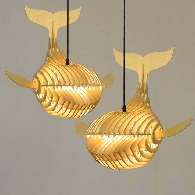 Moderne LED-Pendelleuchte aus Holz von JIANKEXING mit E27-Fassung für Küche und Kinderzimmer - Bild 1