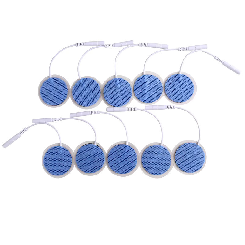Yinhang Elektrodenpads Blau 32mm für TENS und digitale Therapiegeräte sowie Körpermassagegeräte (50 oder 100 Stück) - Bild 2