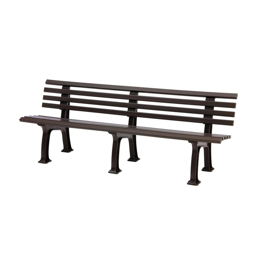 PROREGAL Gartenbank Antigua 4 Sitzer in Braun aus UV-beständigem Witterungskunststoff, H x B x T: 74 x 200 x 54 cm - Bild 2