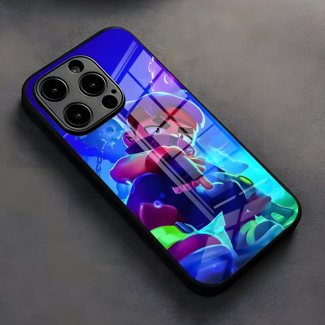 B-Brawls S-Stars Handyhülle mit Glasabdeckung für iPhone, Multicolor - Bild 1