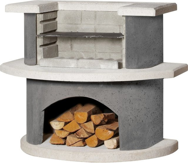 Buschbeck Grillbar Kopenhagen Chiminea in Weiß, B/T/H: 65 x 110 x 93 cm - Bild 1